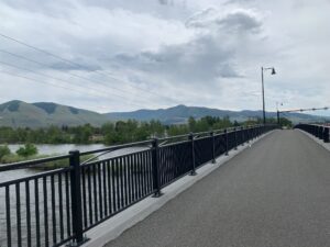 russell street bridge finished with walkway for pedestrians